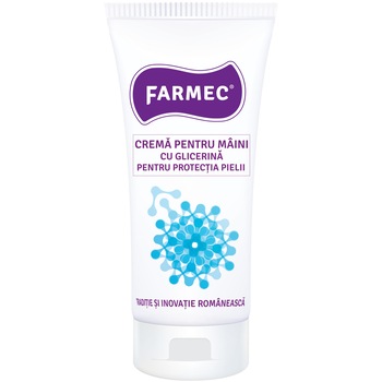Crema pentru maini Farmec cu glicerina pentru protectia pielii, 100 ml Crema pentru maini Farmec cu glicerina pentru protectia pielii, 100 ml