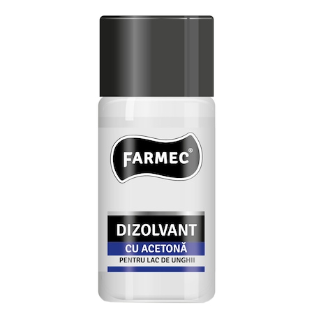 Dizolvant cu acetona Farmec pentru lac de unghii, 50 ml
