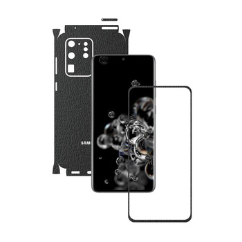 Folie Protectie Carbon Skinz pentru Samsung Galaxy S20 Ultra,(5G) - Piele Neagra 360 Cut, Skin Adeziv Full Body Cover pentru Rama Ecran, Carcasa Spate si Laterale Folie Protectie Carbon Skinz pentru Samsung Galaxy S20 Ultra,(5G) - Piele Neagra 360 Cut, Skin Adeziv Full Body Cover pentru Rama Ecran, Carcasa Spate si Laterale
