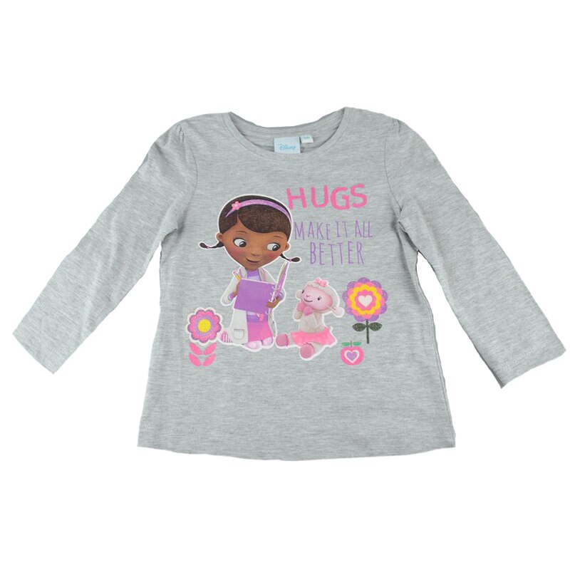 Bluza cu maneca lunga pentru fete Disney NH1341-G, Gri, 92