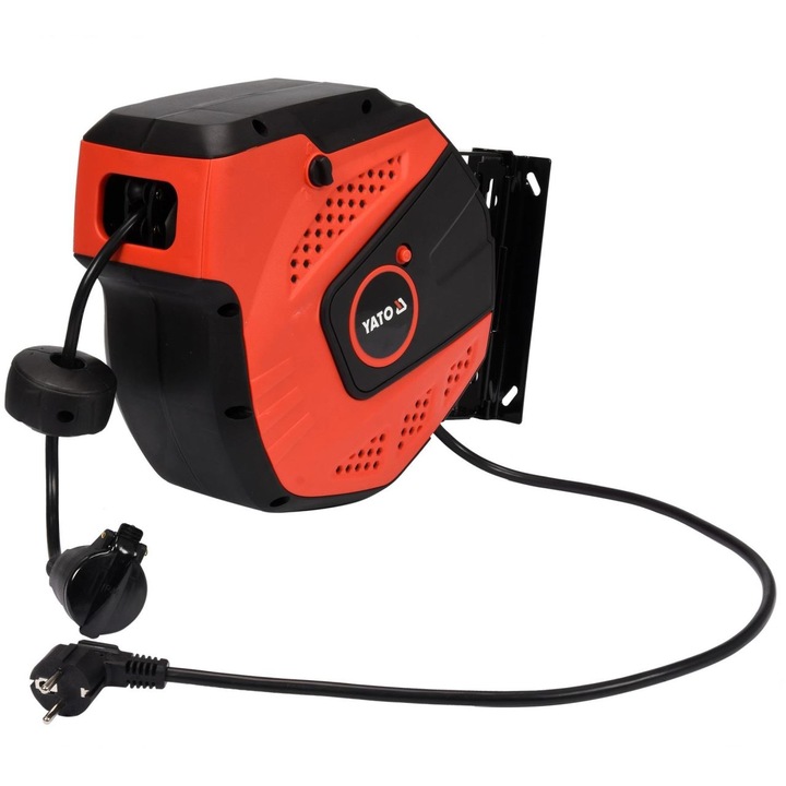 Cablu prelungitor pe tambur, Yato YT-81220, retractabil automat, 10 m