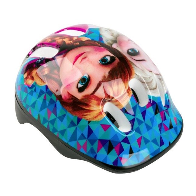 Casca de protectie pentru fetite, cu 4 curele, 52-56 cm, multicolor, Topi Toy