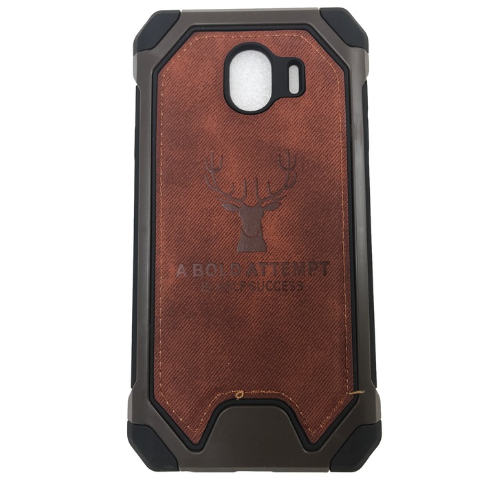 Husa compatibila cu Samsung Galaxy J4 2018, Carcasa cu Protectie, Deer, Maro