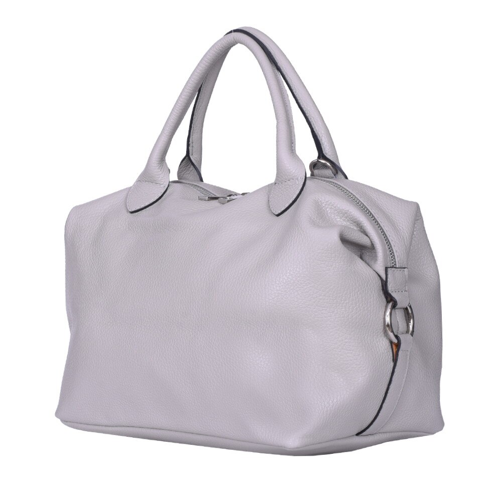 Geanta dama din piele naturala Viviana gri