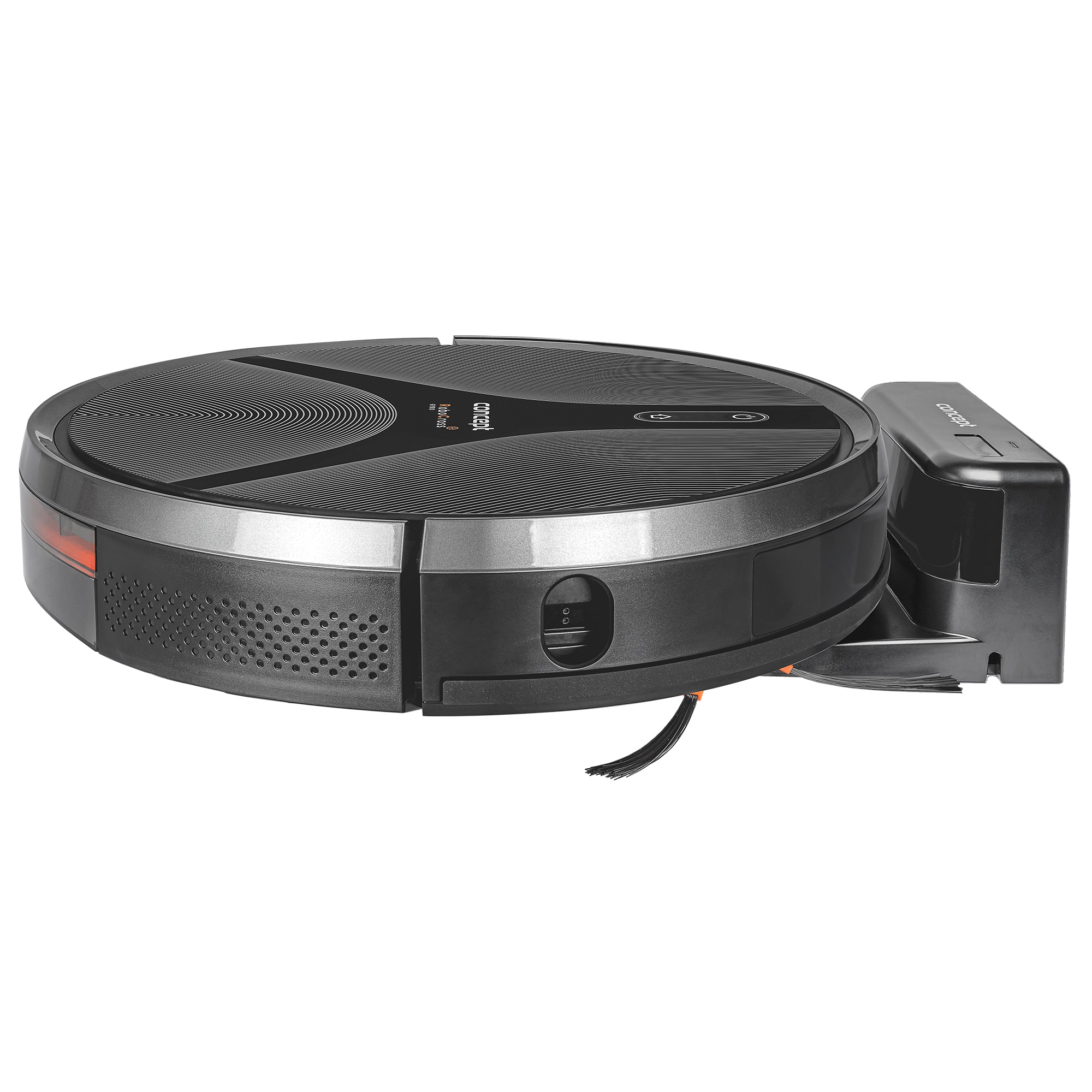 Robot de aspirare Concept VR2110, 25W, navigatie giroscopica, autonomie 180 min, motor BLDC 2200 Pa, baterie Li-Ion 3200 mAh, trei stagii de filtare cu filtru HEPA 13, timp incarcare 3-4 ore, nivel zgomot 55-65 dB