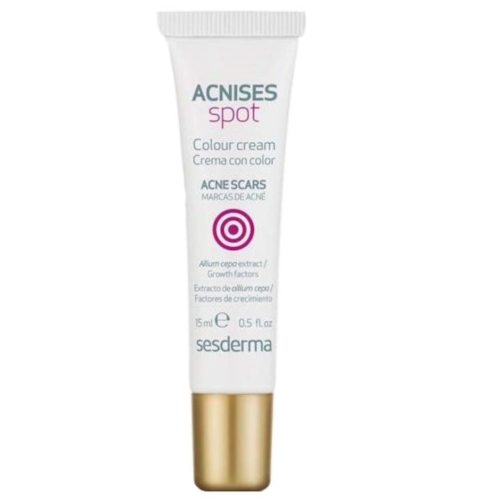 Crema colorata pentru cicatrici post-acneice Acnises Spot, Sesderma, 15 ml