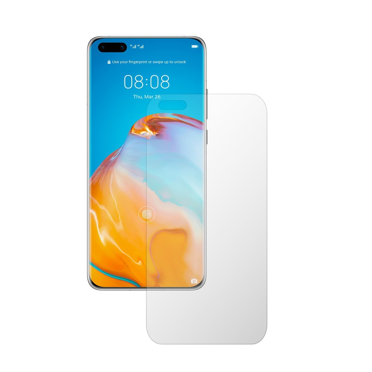 Set 2X Folie Protectie Ecran Invisible Skinz HD pentru Huawei P40 Pro - Folie Siliconica Ultra-Clear cu Acoperire Totala, Adeziva si Flexibila