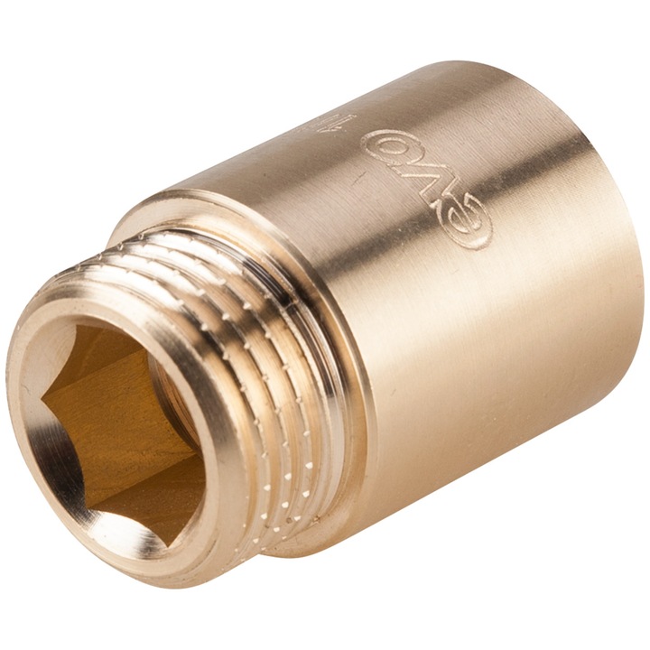 EvoTools sárgaréz 1/2 hosszabbító 1102, átmérő 1/2", hossza 10 mm
