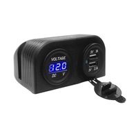 Priza cu 2 USB si voltmetru 12/24V 2x2.1A VALTER 61006 CarCo