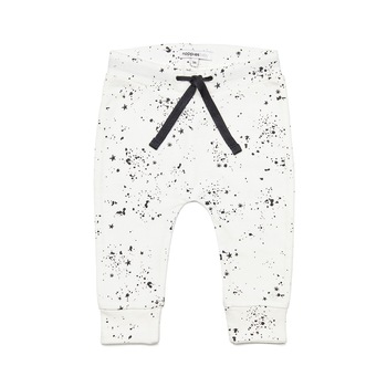 Pantaloni bebe, Noppies, bumbac organic, Jos, alb, Alb Pantaloni bebe, Noppies, bumbac organic, Jos, alb, Alb