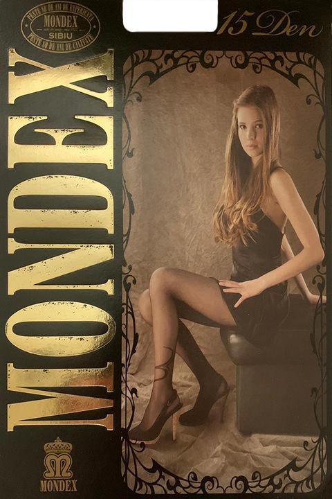 Dres dama Mondex, 15 den, model 38, Negru