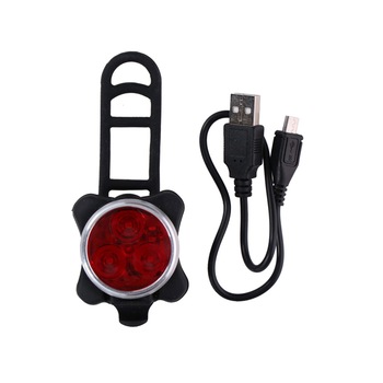 Lampa spate pentru bicicleta Dunlop, cu 3 LED-uri, incarcare USB si 4 functii, 37 x 35 x 55mm Lampa spate pentru bicicleta Dunlop, cu 3 LED-uri, incarcare USB si 4 functii, 37 x 35 x 55mm