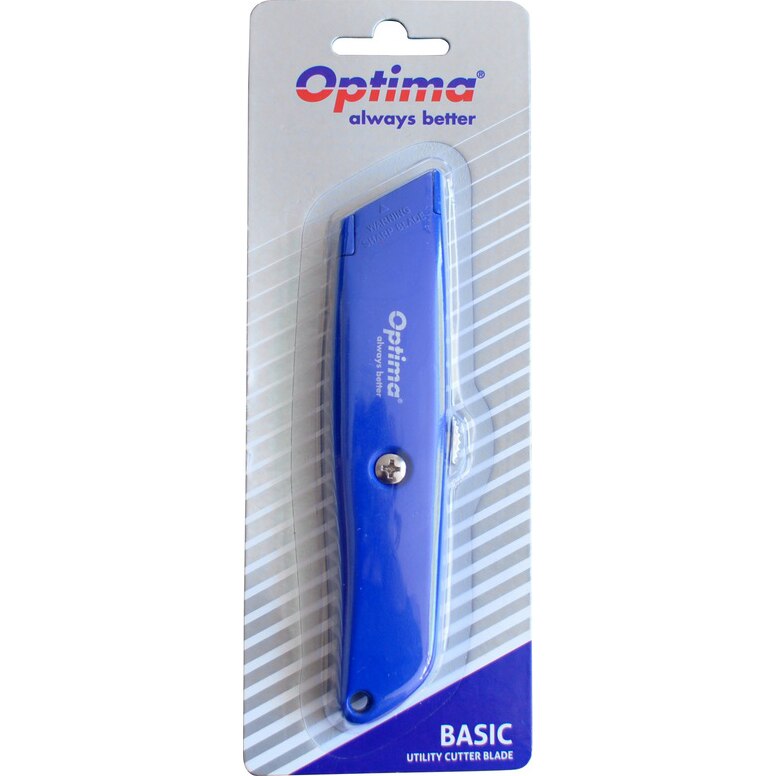 Cutter basic Optima, lama trapezoidala SK5, aluminiu