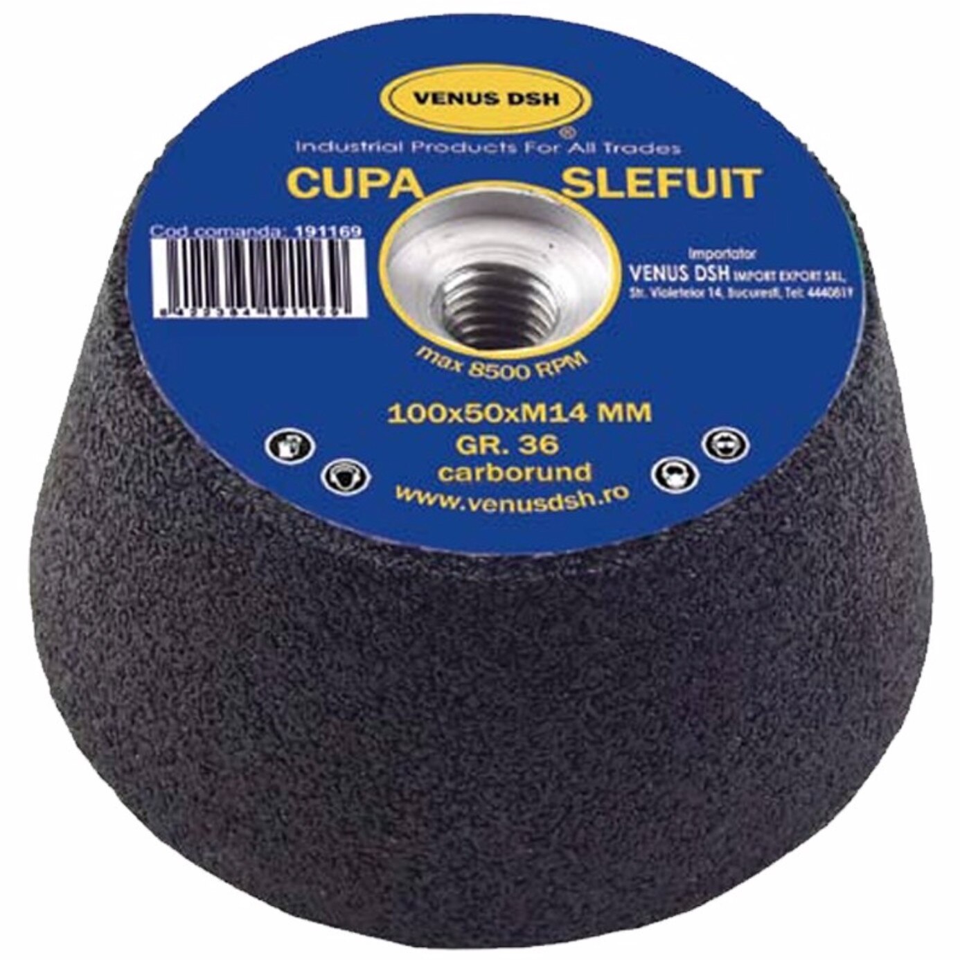 Cupa pentru slefuit, granulatie 36,100 x 50 mm