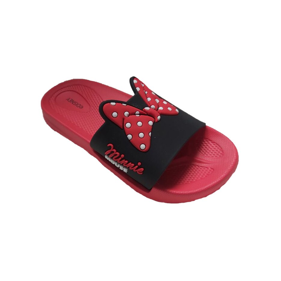 Papuci cu fundita, Minnie Mouse, rosu cu negru, 29-30