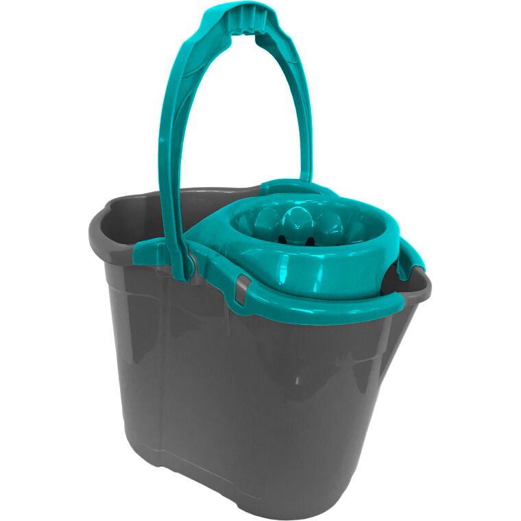 Galeata cu storcator 14L, gri-albastru, Cubio