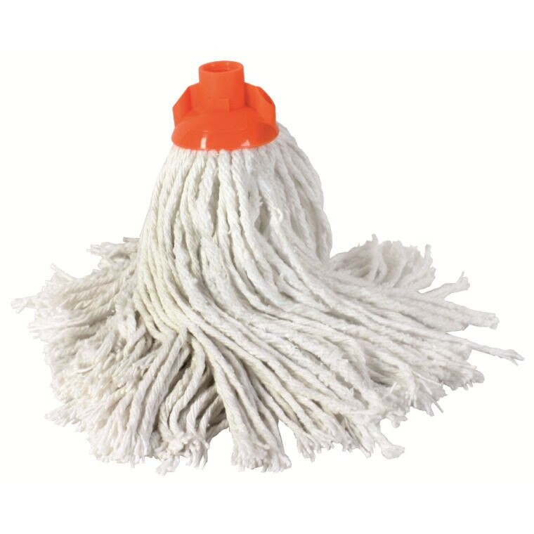 Rezerva mop bumbac Coloris, alb-rosu