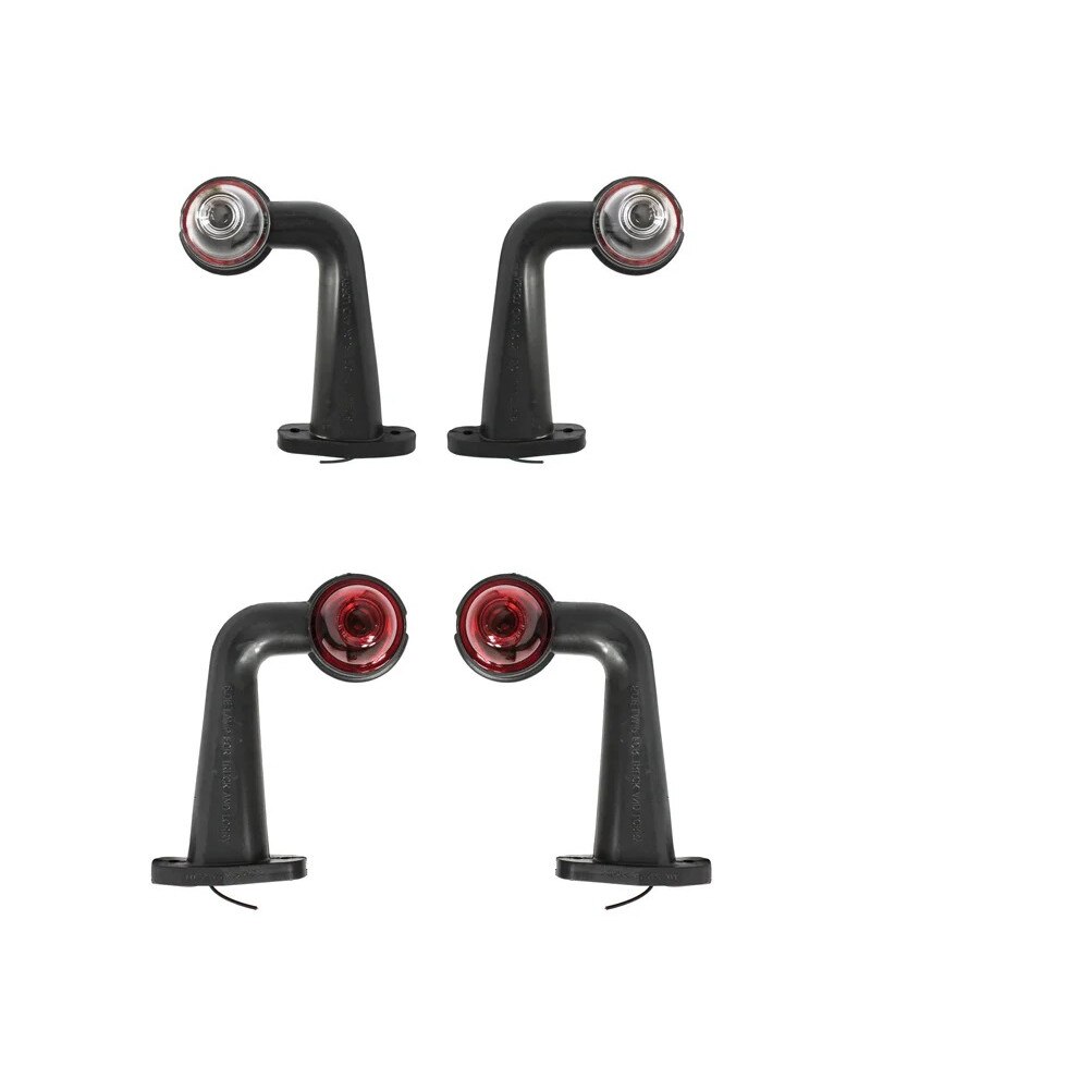 Lampi laterale gabarit cu LED 24V, rosu-alb, PVC dur /set