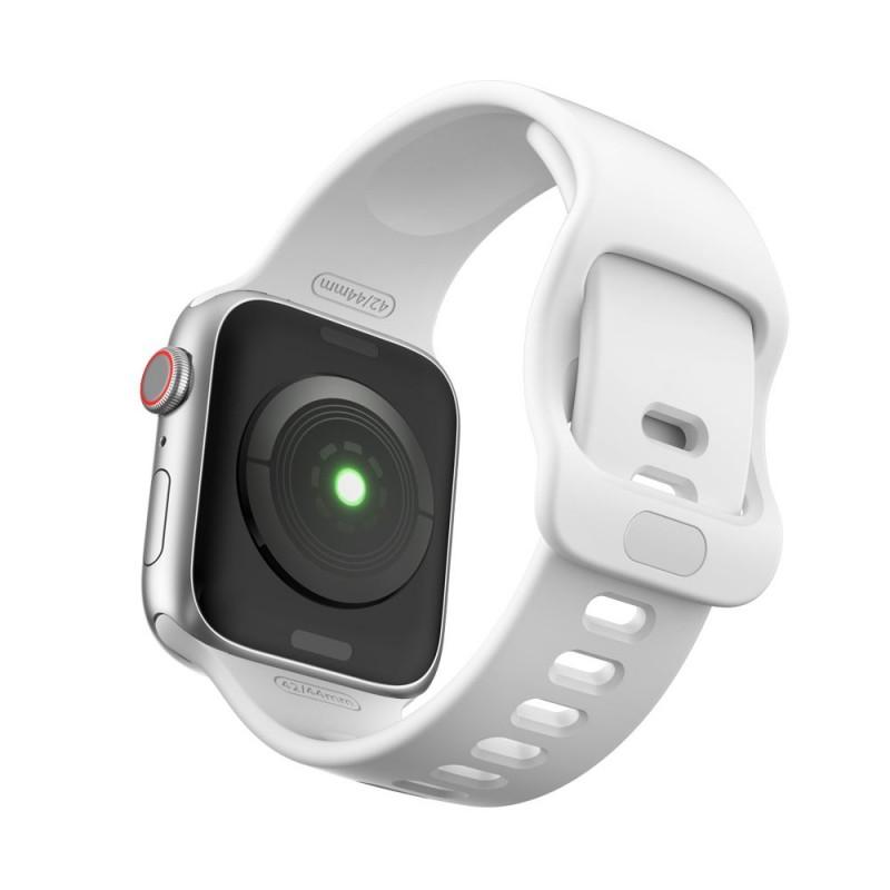 Curea silicon Tech-Protect Icon Apple Watch 1/2/3/4/5/6/7/SE (38/40/41mm) White