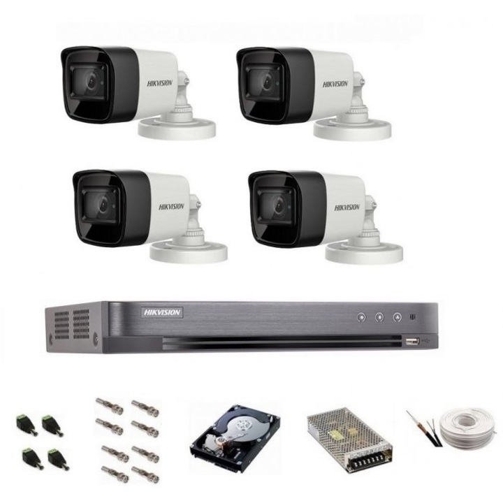 Kit Supraveghere si Securitate AXIS T8129-E, alb