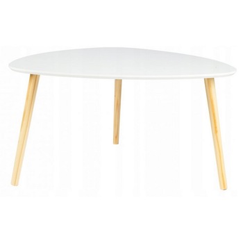 Masa moderna, triunghiulara, cu picioare din lemn, alba, fh-cgct001 Masa moderna, triunghiulara, cu picioare din lemn, alba, fh-cgct001