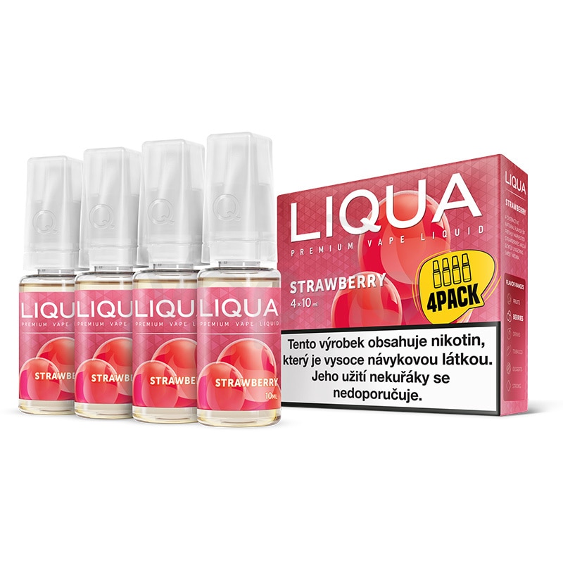 Set 4 x Lichide Tigara Electronica Liqua Elements - Strawberry ,10ml ,6mg/ml