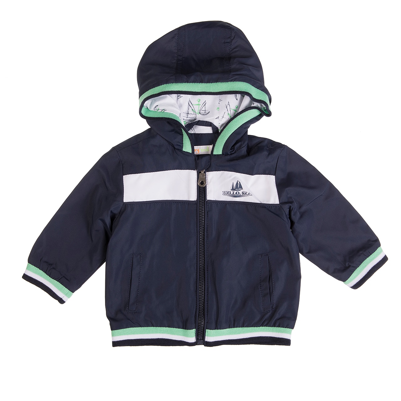 Geaca Babybol baieti cu gluga, navy