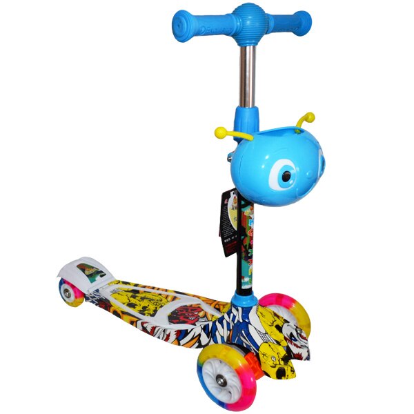 Trotineta grafitti, cu 4 roti, 74 cm, Omida