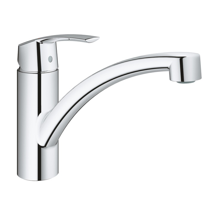 Хромиран кухненски смесител Grohe Start, едноръкохватков, 1/2", керамичен патрон,