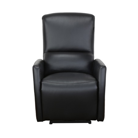 Fotoliu Kring Melody cu recliner electric, piele ecologica, Negru, 70 x 93 x 106 cm