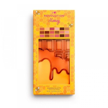 Paleta farduri ochi I Heart Revolution Chocolate Honey, Makeup Revolution London, 18g Paleta farduri ochi I Heart Revolution Chocolate Honey, Makeup Revolution London, 18g