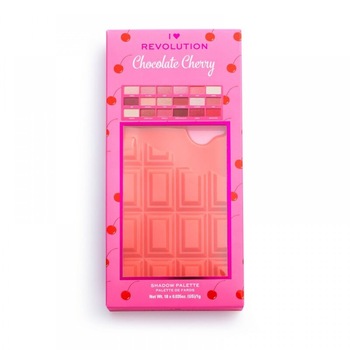 Paleta farduri ochi I Heart Revolution Chocolate Cherry, Makeup Revolution London, 18g Paleta farduri ochi I Heart Revolution Chocolate Cherry, Makeup Revolution London, 18g