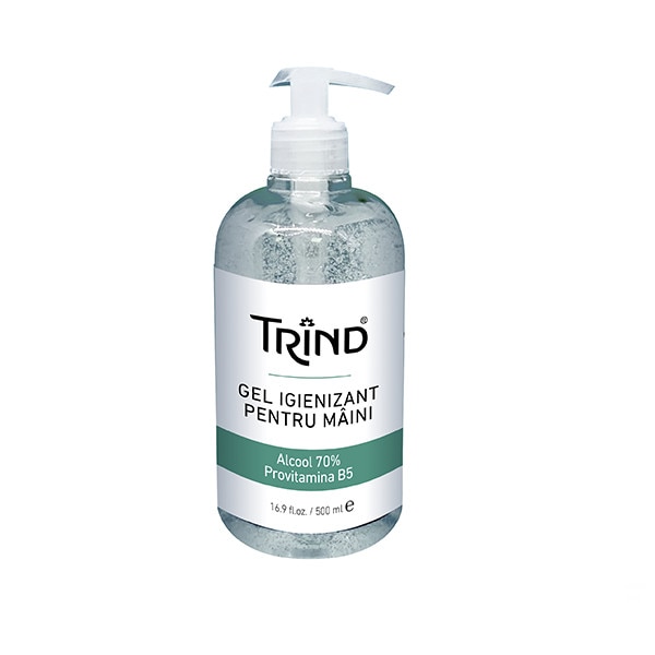 Gel Igienizant pentru maini Trind, cu 70% Alcool si ProVitamina B5, 500ml