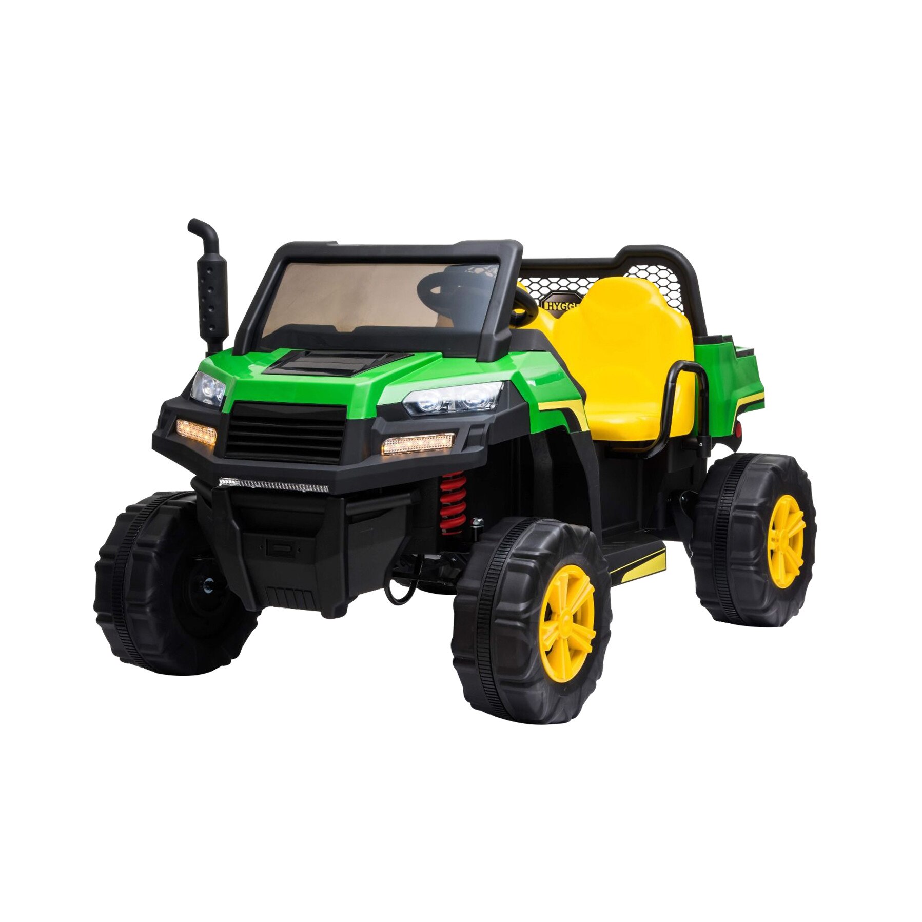 Masinuta electrica pentru copii FARM RIDER 4X4 cu tractiune integrala, baterie 2x12V, roti EVA, suspensii, telecomanda 2,4 GHz, 2 locuri, MP3 player cu intrare USB / SD, Bluetooth