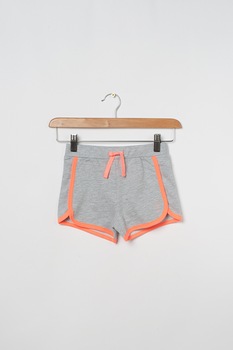 Esprit, Pantaloni scurti din jerseu, cu margini contrastante, Gri melange/oranj neon, 116-122 CM Esprit, Pantaloni scurti din jerseu, cu margini contrastante, Gri melange/oranj neon, 116-122 CM
