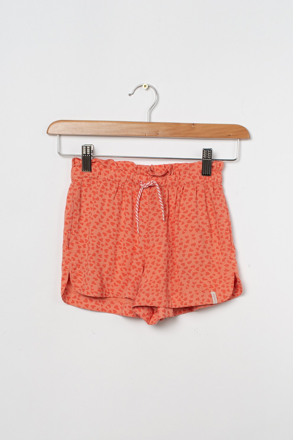 Esprit, Pantaloni scurti cu imprimeu cu inimi, Roz/Rosu