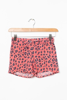 Esprit, Pantaloni scurti cu animal print, Rosu stins/Negru/Oranj Esprit, Pantaloni scurti cu animal print, Rosu stins/Negru/Oranj