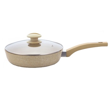 Tigaie din aluminiu Grunberg turnat si interior din ceramica marmorata, Ø24 cm, bej Tigaie din aluminiu Grunberg turnat si interior din ceramica marmorata, Ø24 cm, bej