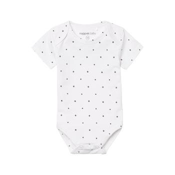 Body bebe, Noppies, cu stelute, Sevilla, alb Body bebe, Noppies, cu stelute, Sevilla, alb