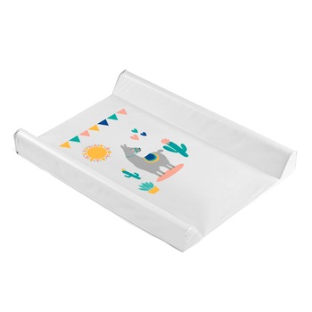 Saltea de infasat rigida 70 x 50 cm Sensillo Lamas 1256, Alb Saltea de infasat rigida 70 x 50 cm Sensillo Lamas 1256, Alb