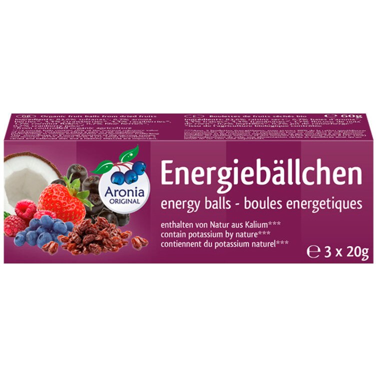 Bombite energetice bio cu Aronia, 60 g 3X20g