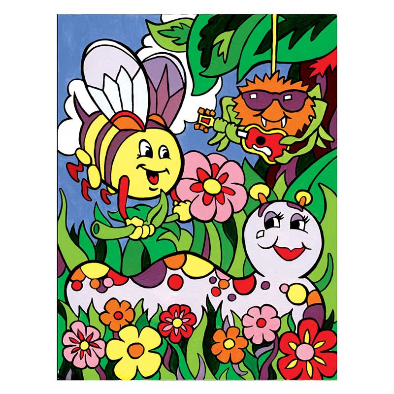 Set pictura pe numere pentru copii, MFP14 Insectele vara