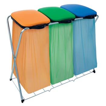 Suport pentru saci de gunoi “GRID MATIK 3”, cm 96 x 46 x 84-h, deschidere cu buton, cu grila suport din metal, pentru saci de la 20 l la 130 l, pentru colectare selectiva Suport pentru saci de gunoi “GRID MATIK 3”, cm 96 x 46 x 84-h, deschidere cu buton, cu grila suport din metal, pentru saci de la 20 l la 130 l, pentru colectare selectiva