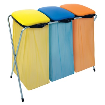 Suport pentru saci de gunoi “FIX MATIK 3”, cm 96 x 46 x 84-h, deschidere cu buton, pentru saci de la 20 l la 130 l, pentru colectare selectiva Suport pentru saci de gunoi “FIX MATIK 3”, cm 96 x 46 x 84-h, deschidere cu buton, pentru saci de la 20 l la 130 l, pentru colectare selectiva