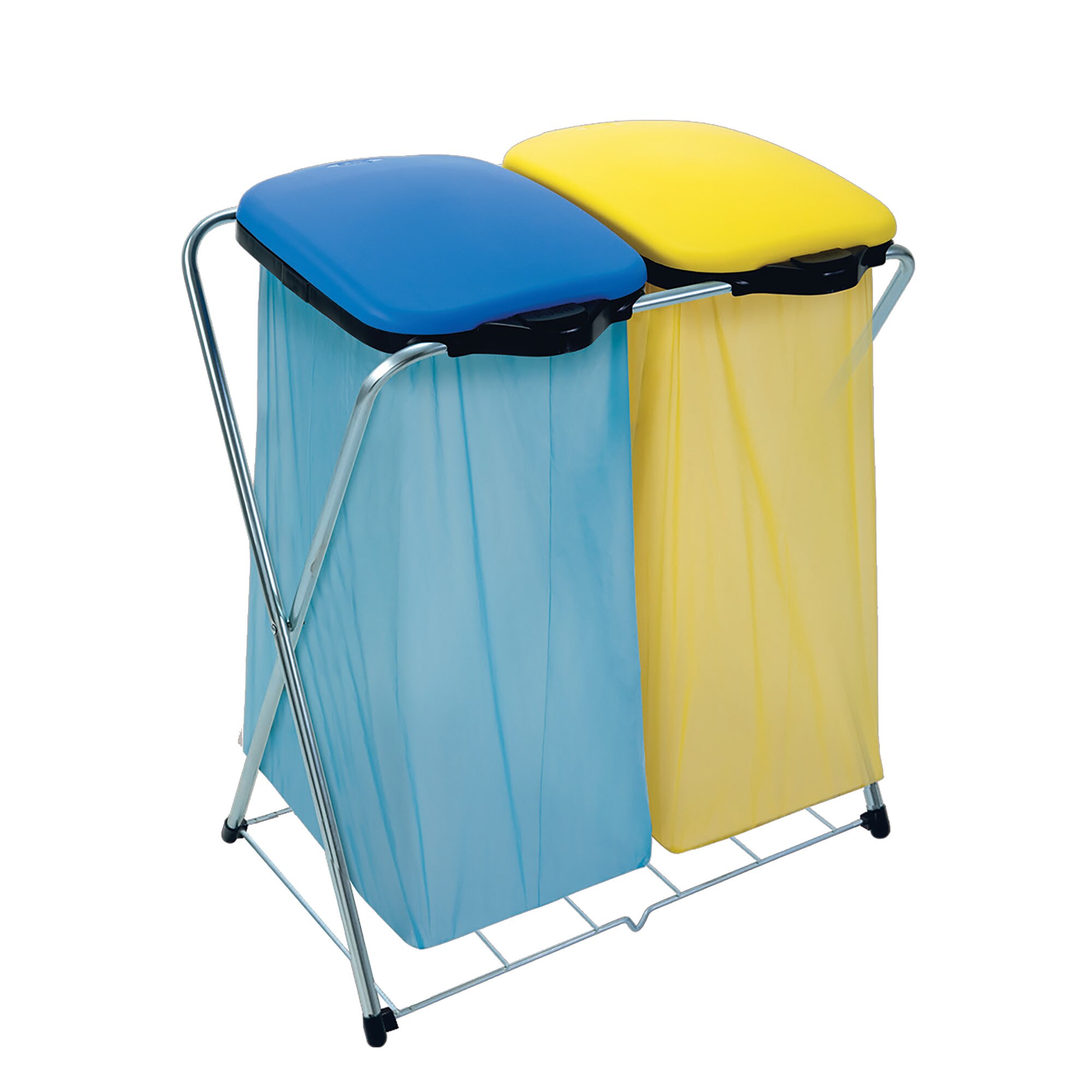 Suport pentru saci de gunoi “GRID MATIK 2”, cm 66 x 46 x 84-h, deschidere cu buton, cu grila suport din metal, pentru saci de la 20 l la 130 l, pentru colectare selectiva