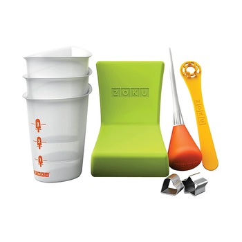 Accesorii pentru preparat inghetata, Zoku, Multicolor, Plastic fara BPA Accesorii pentru preparat inghetata, Zoku, Multicolor, Plastic fara BPA