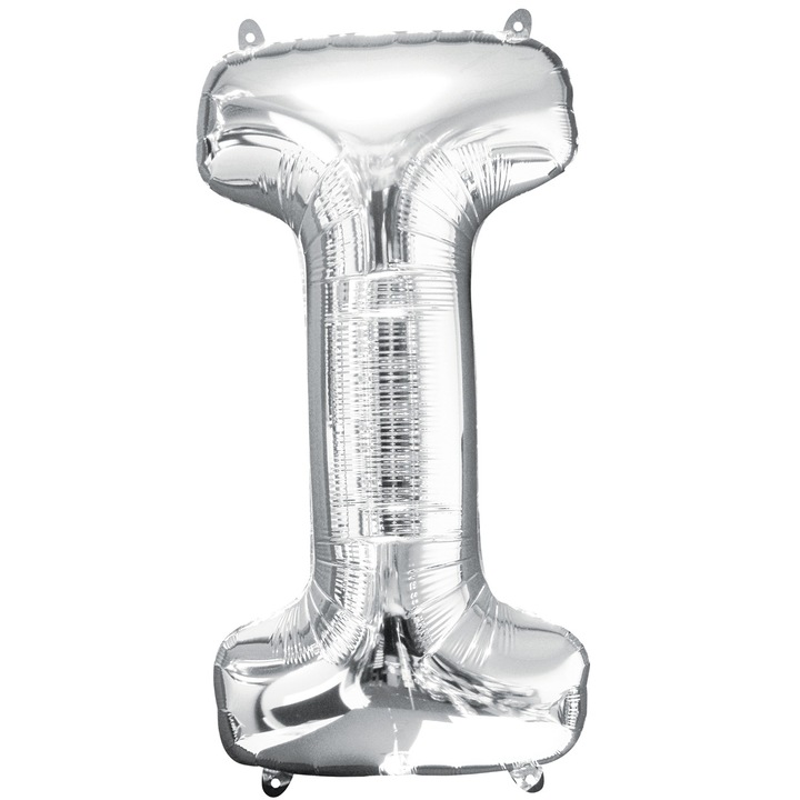 Fólia lufi "I" betű, ezüst , 97 cm