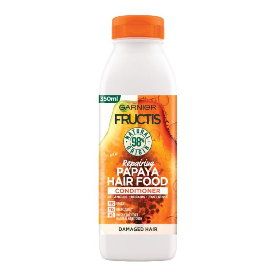 Balsam de par Garnier Fructis Hair Food Papaya, pentru parul deteriorat, 350 ml