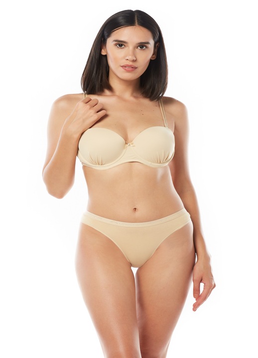 Chiloti pentru femei cu elastic personalizat NF02, Bej