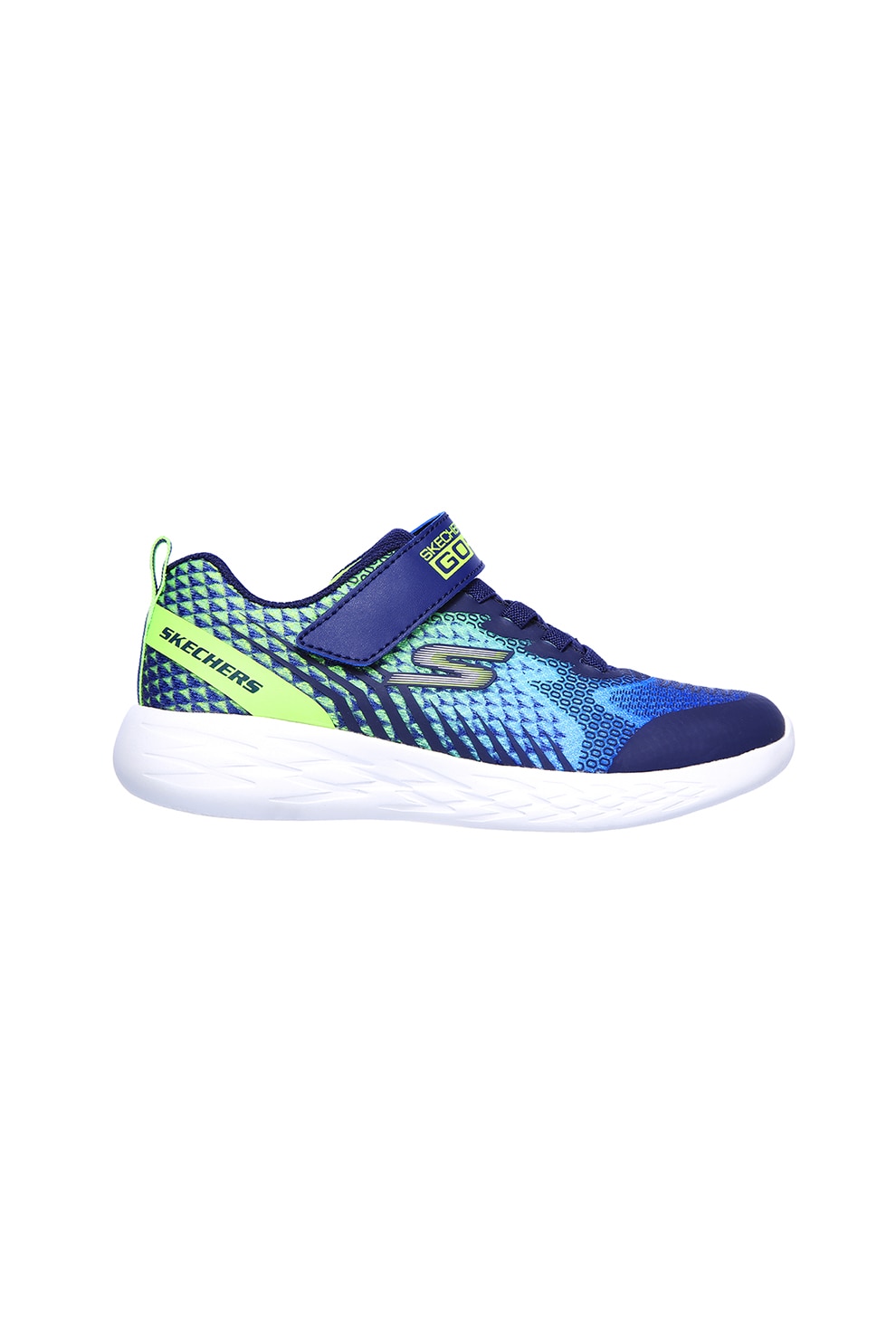 Skechers, Pantofi sport cu velcro GO Run 600, Gri, Bleumarin, 32 EU